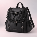 QEZLUPORA™ Ruffle Drawstring Backpack – Lace Pocket Casual Backpack, Japanese Jirai Kei Day Bag