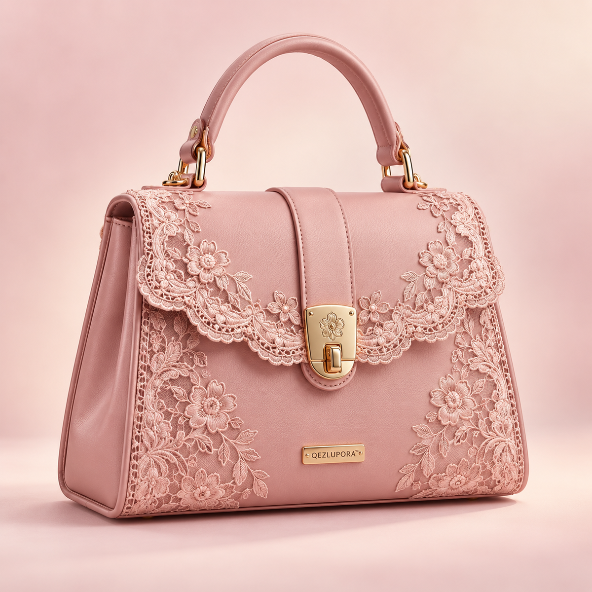 QEZLUPORA™ Kiss-Lock Doll Handbag – Mini Frame Bag, Japanese Romantic Jirai Kei Top Handle Purse